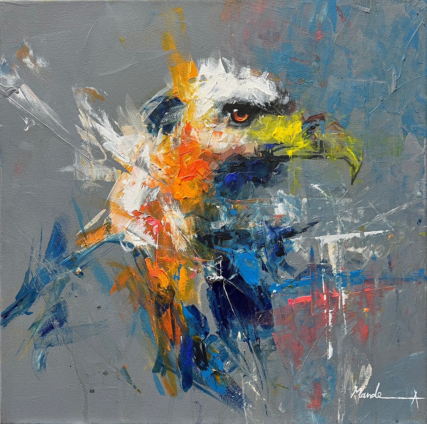 King of Space - Abstract Animal Painting by Mande