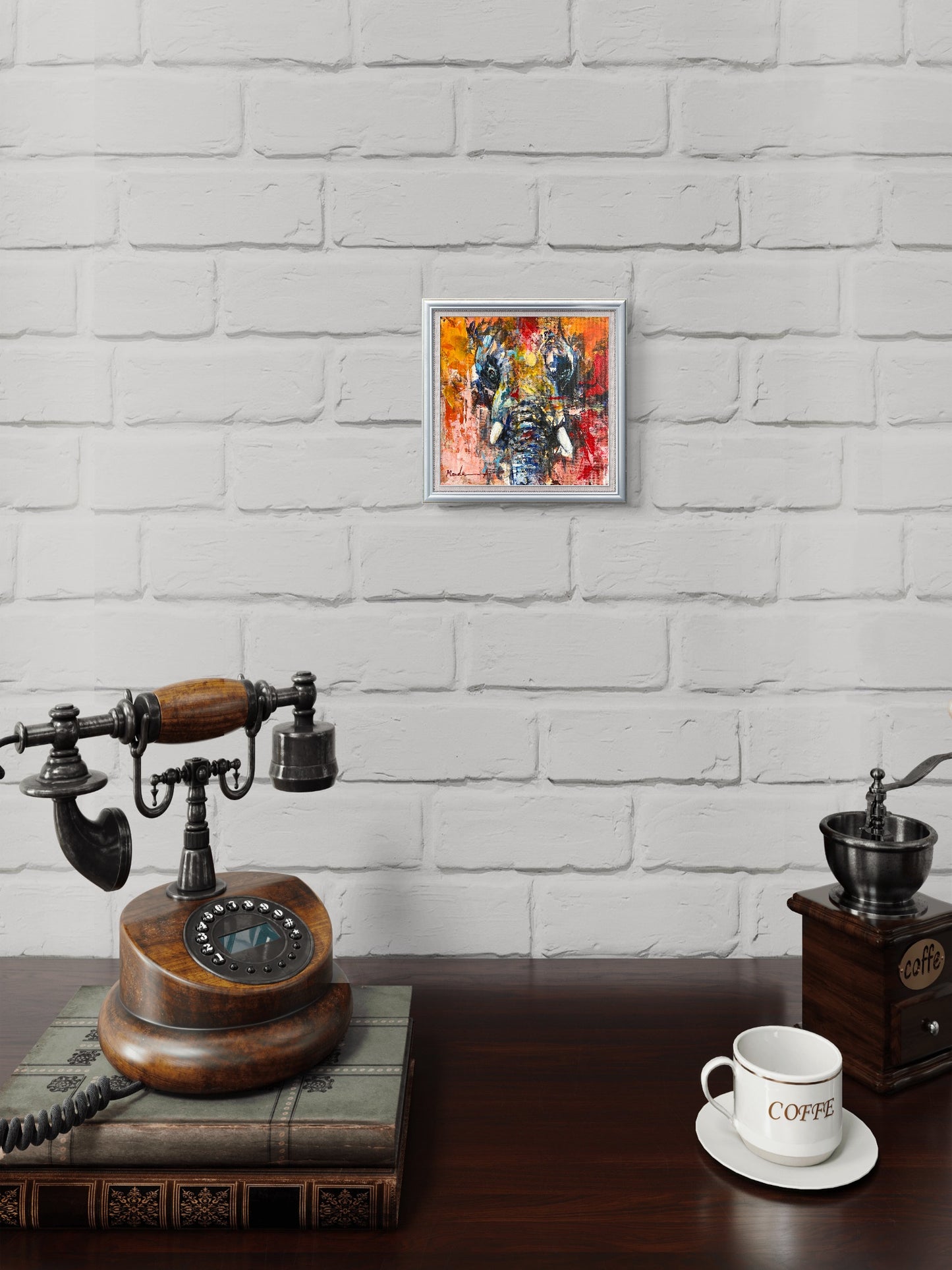 Original abstract elephant art