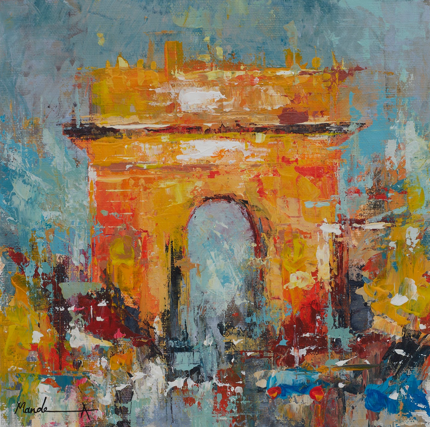 Paris - Original Abstract Cityscape Painting