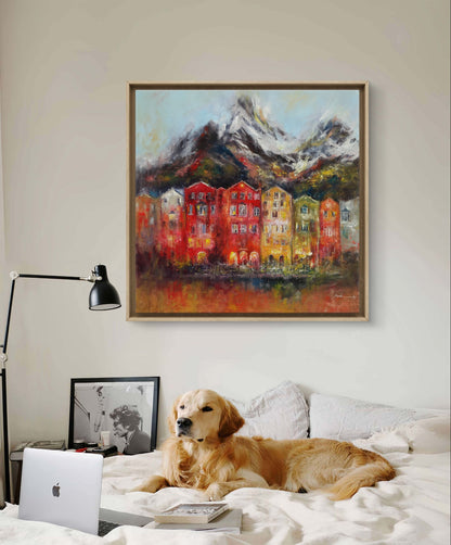 Innsbruck - Original Alpine Cityscape Painting