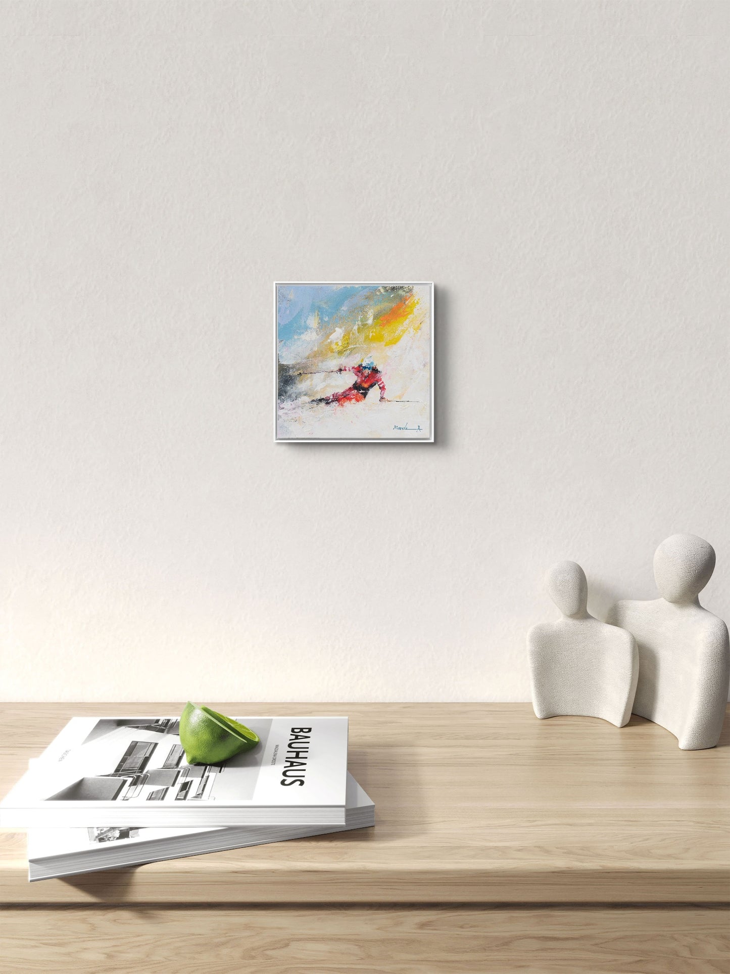 Curve the Silence - Original Alpine Skiing Painting