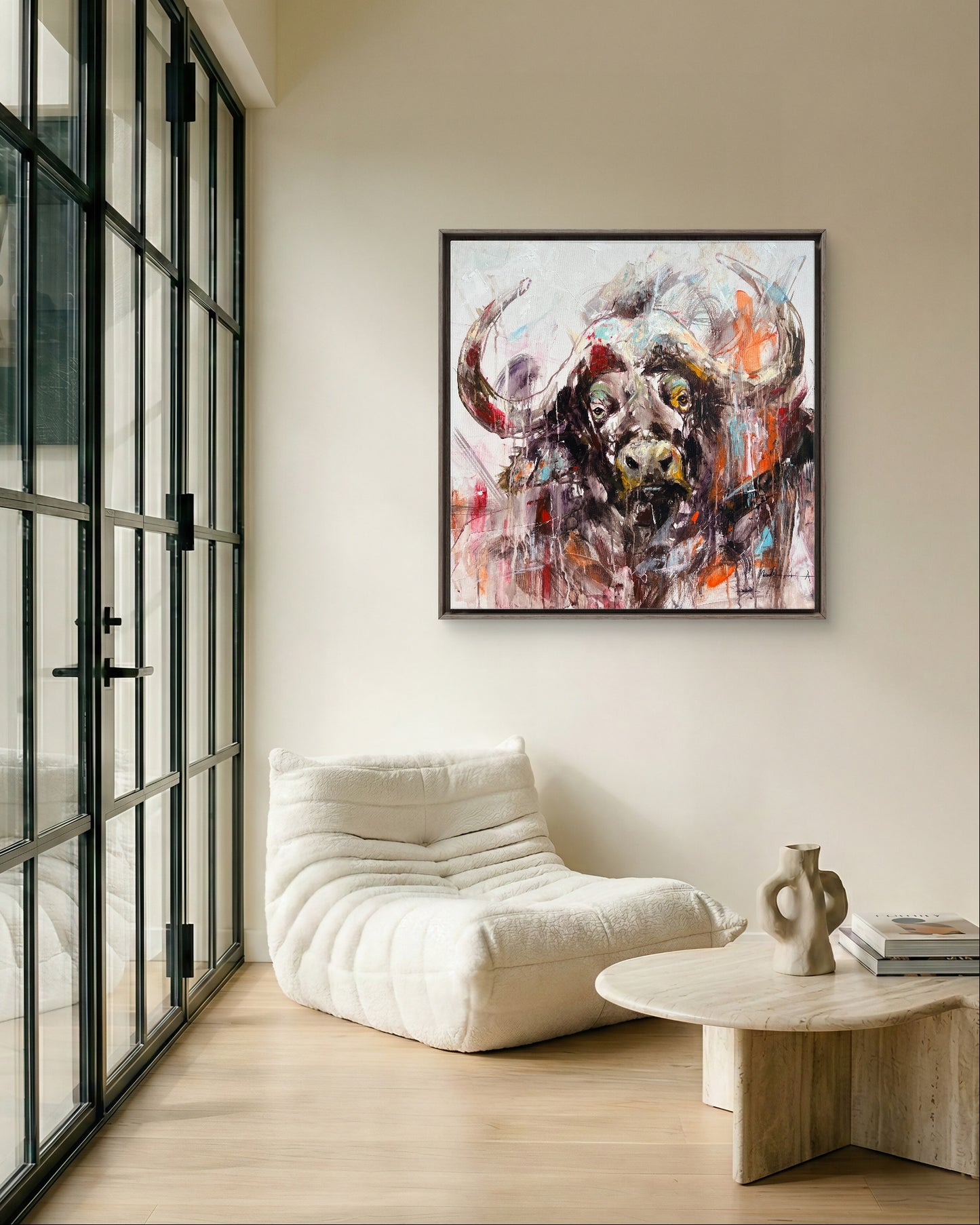 Saved - Original Buffalo Portrait Painting