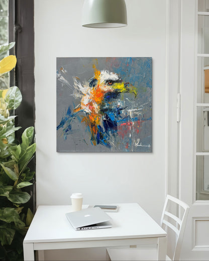 Roi de l'espace - Peinture animalière abstraite de Mande