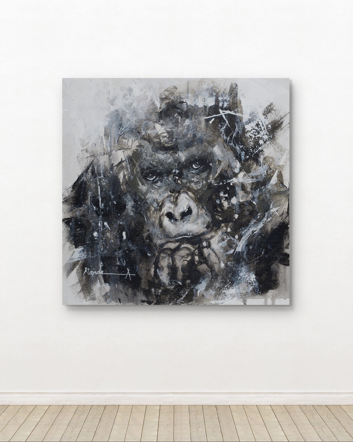 No Problem - Original Gorilla Portrait Painting