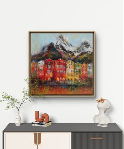 Innsbruck - Original Alpine Cityscape Painting