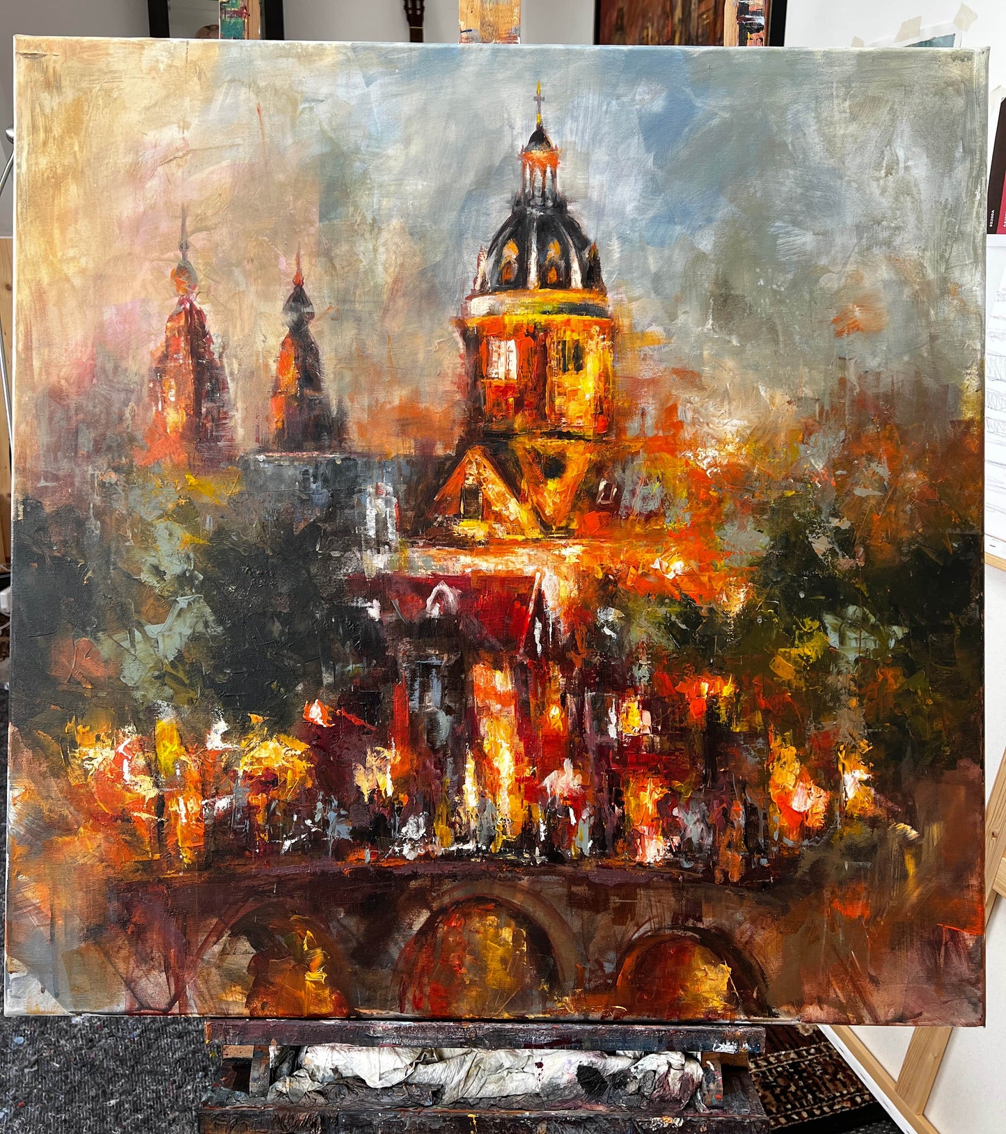 Amsterdam church artwork displayed in artist studio