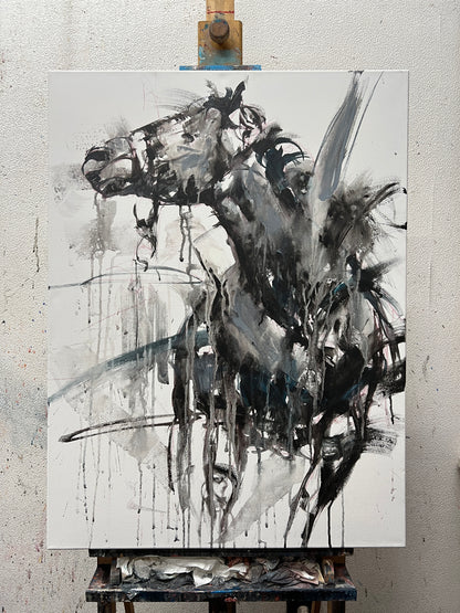 Horse Abstract black 