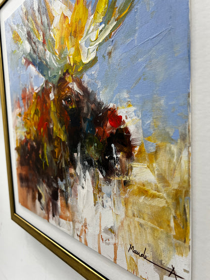 "Whiskered Memories" Original Elke animal painting