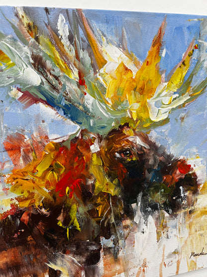 "Whiskered Memories" Original Elke animal painting