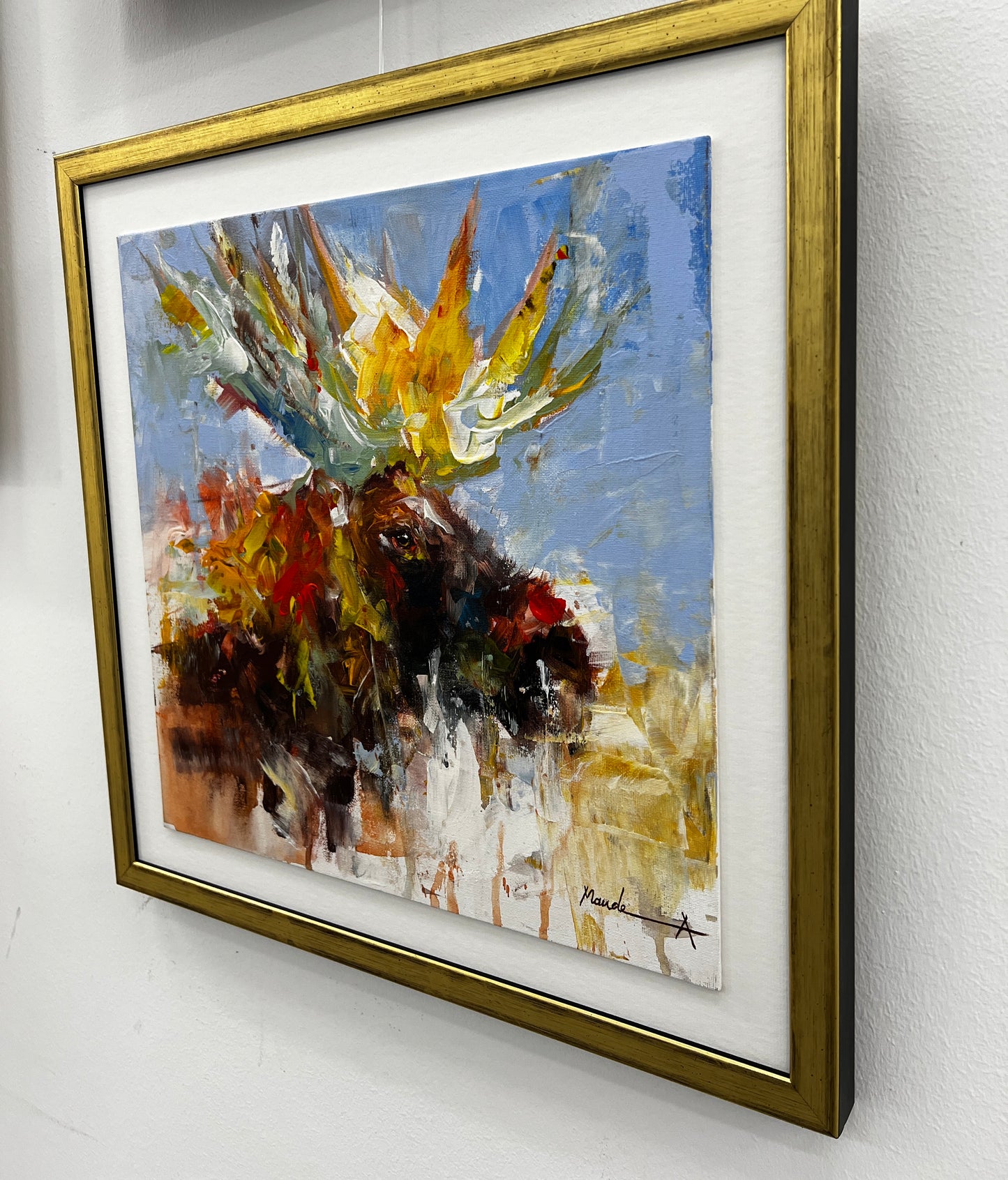 « Whiskered Memories » Peinture animalière originale d'Elke 