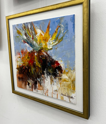 "Whiskered Memories" Original Elke animal painting