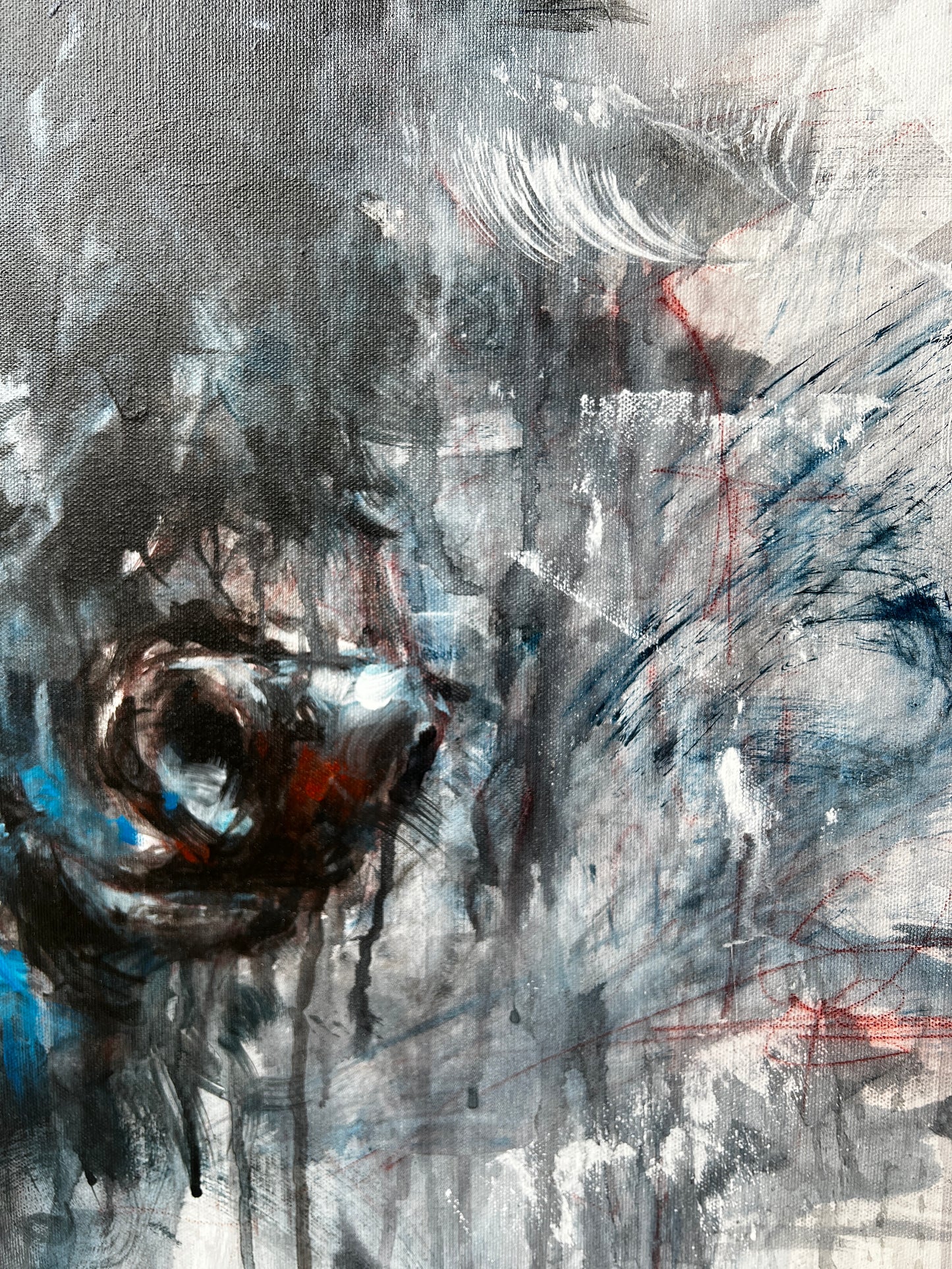 "Born to Challenge" - Abstract Bull Painting