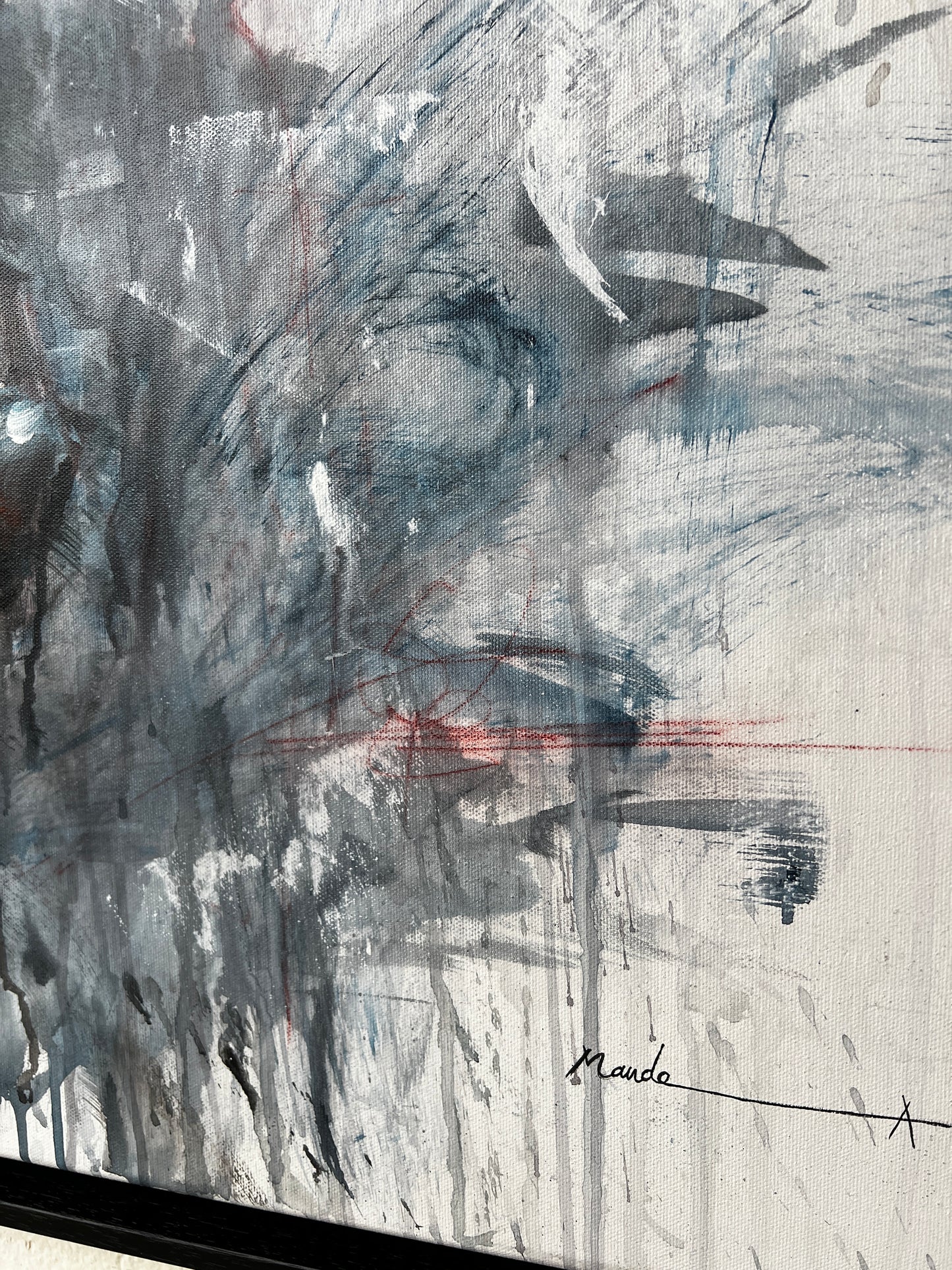 "Born to Challenge" - Abstract Bull Painting