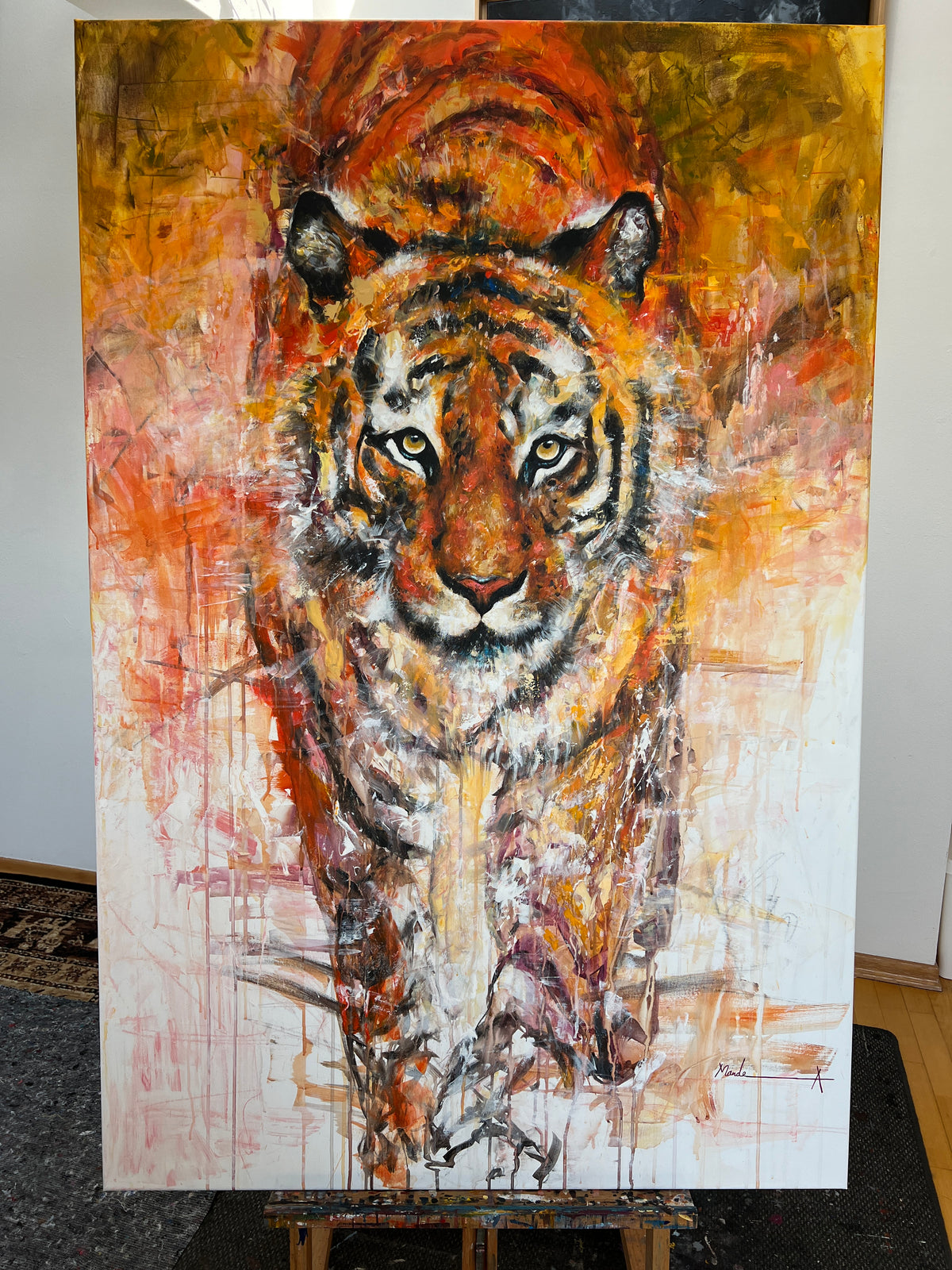 Tigergemälde von Mandea Art – „Stille Kraft“