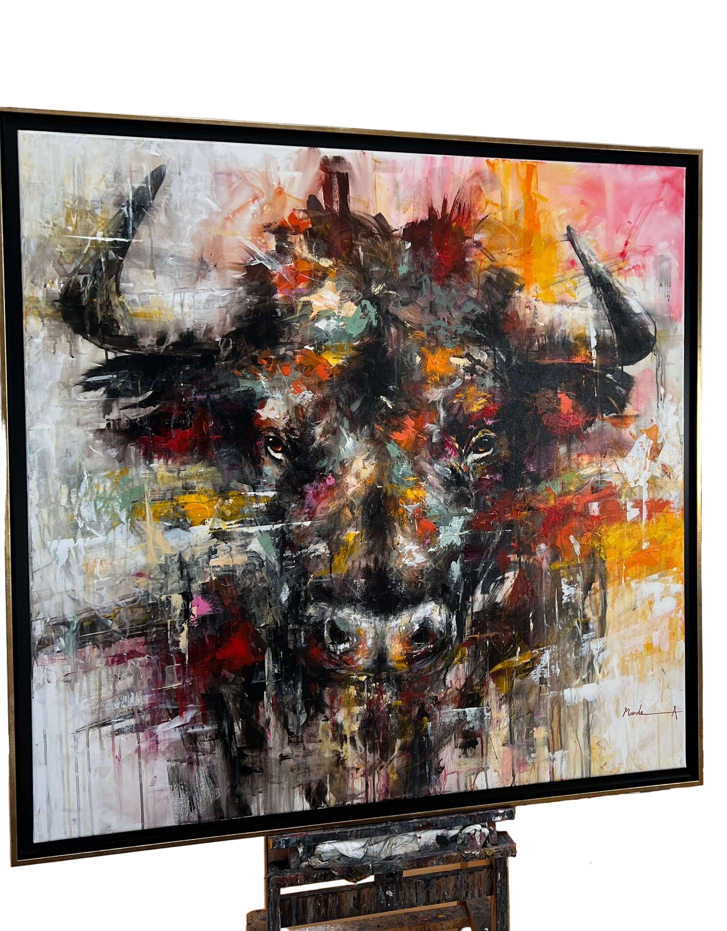 "Taurus" – Bull Painting by Mande