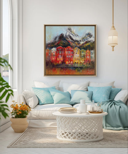 Innsbruck - Original Alpine Cityscape Painting