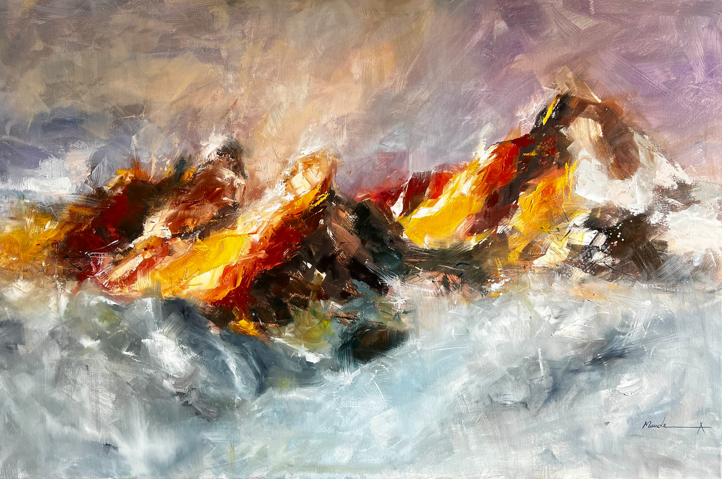 Landscape mountain wall art