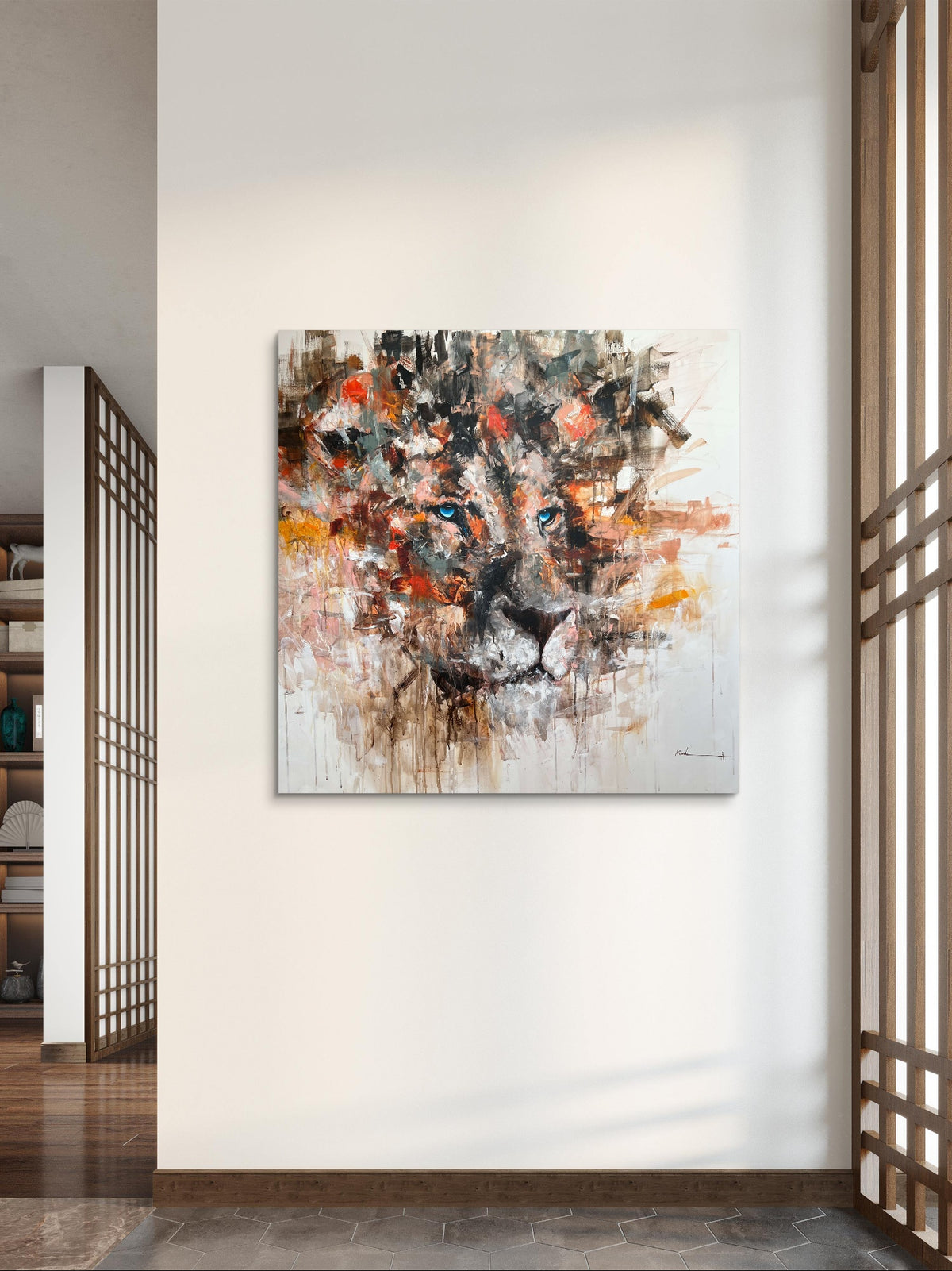"Loyalität" Original abstraktes Löwengemälde
