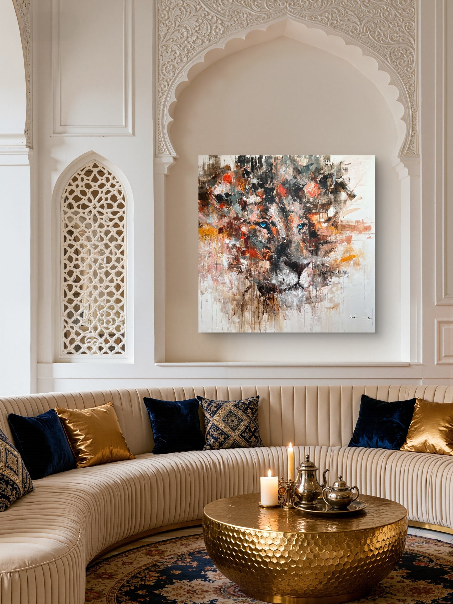 "Loyalty" Original abstract lion painting