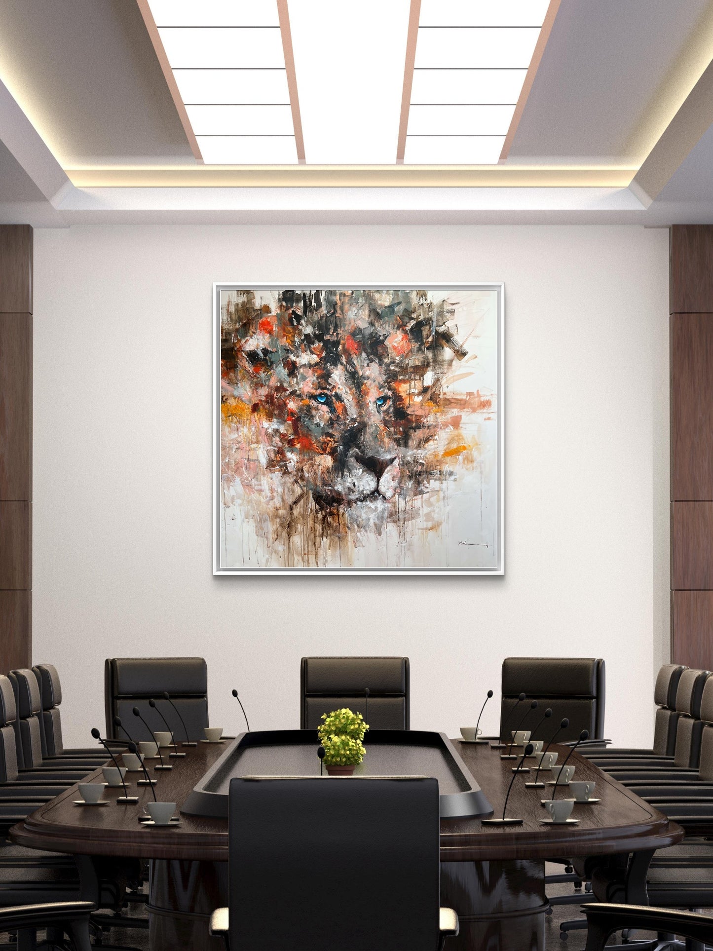 "Loyalty" Original abstract lion painting