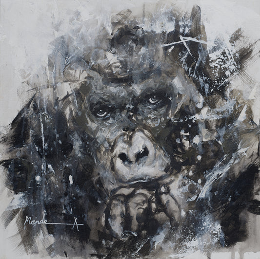 No Problem - Original Gorilla Portrait Painting