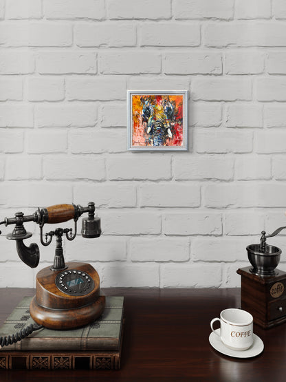 Original abstract elephant art 