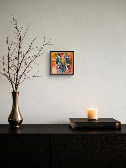 Original abstract elephant art - vibrant acrylic painting by Austrian artist Mandea Art