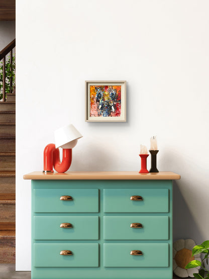 Original abstract elephant art - vibrant acrylic painting by Austrian artist Mandea Art