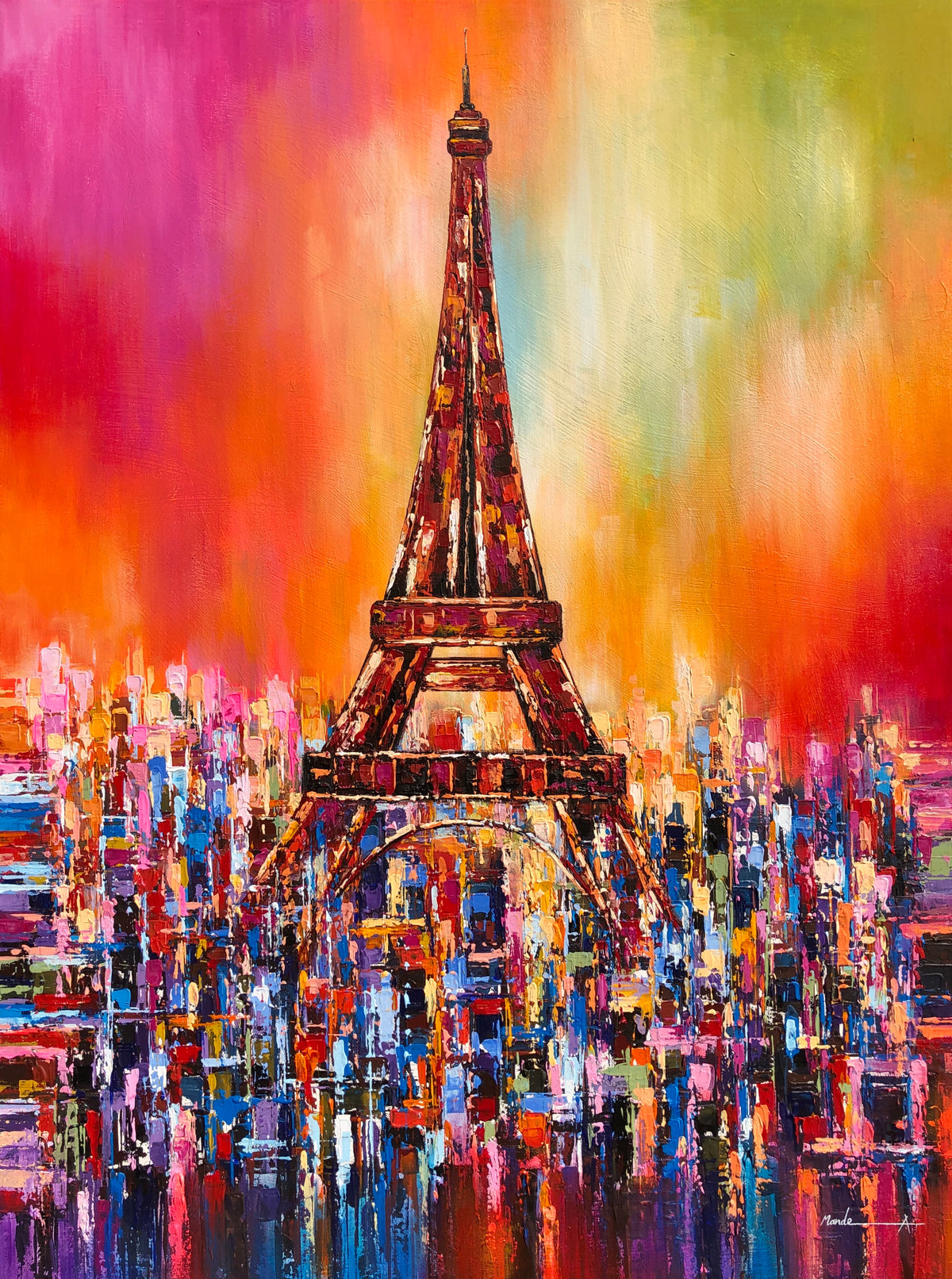 paris original painting on canvas