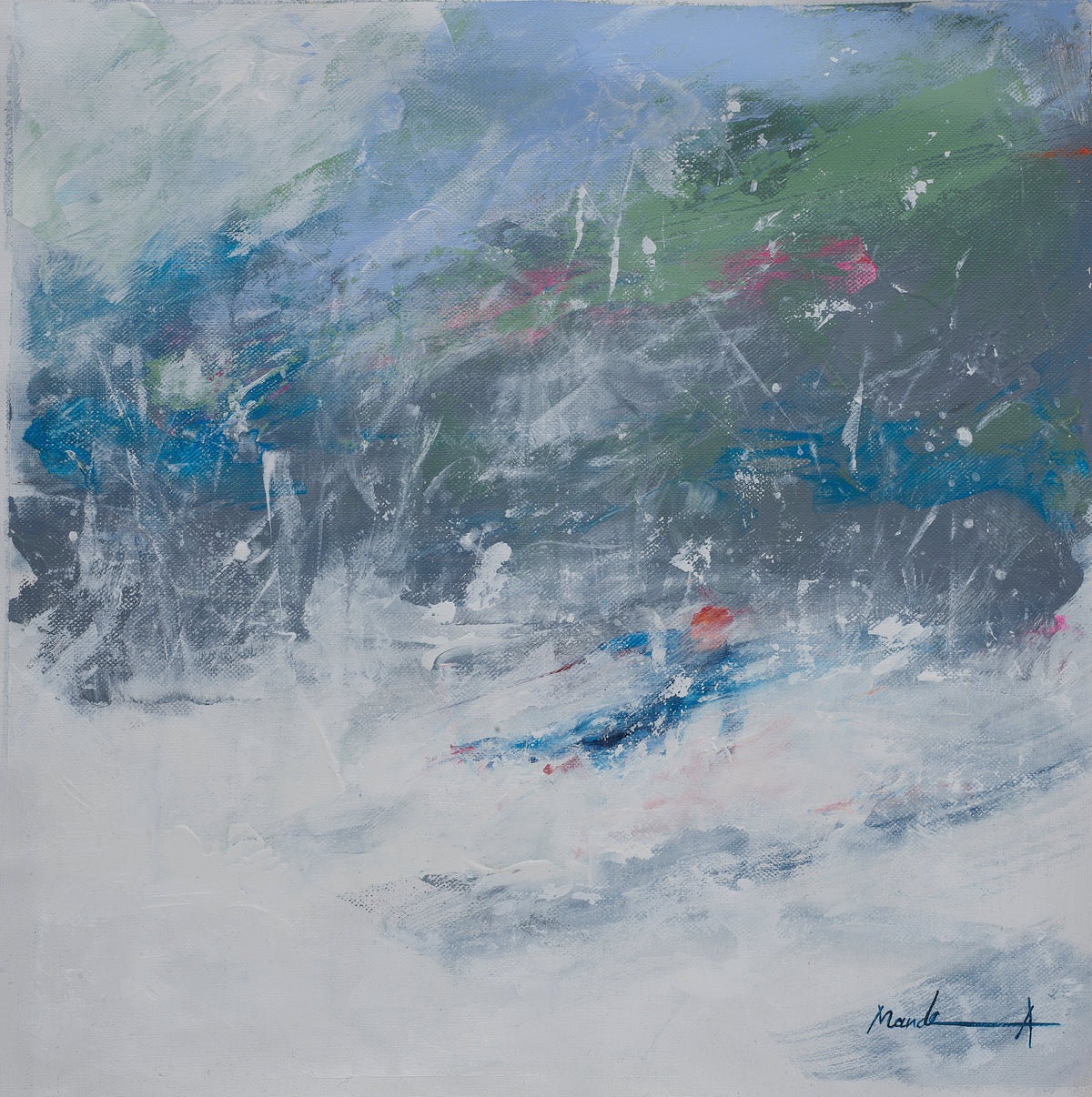 skier painting