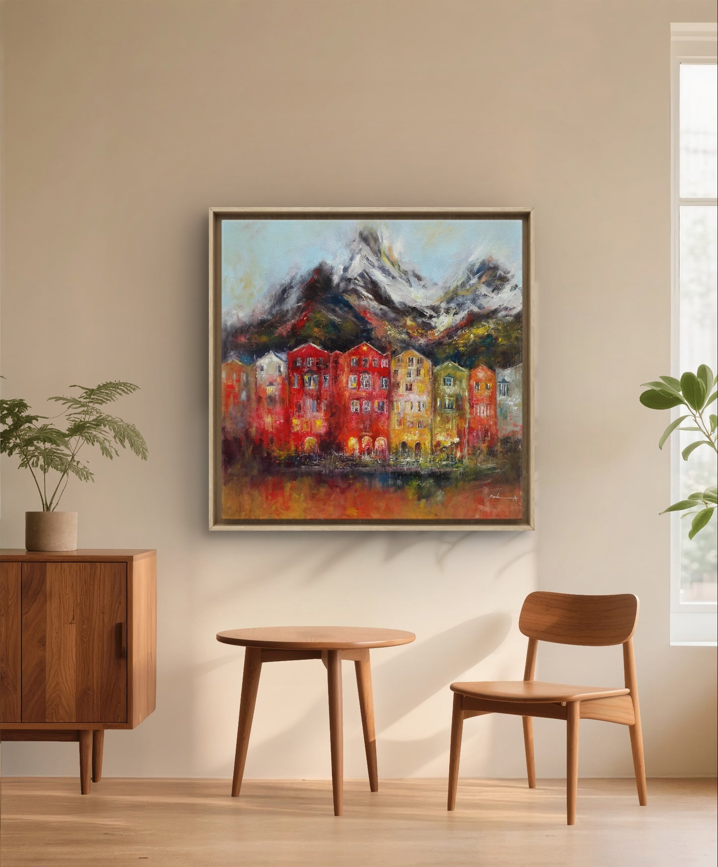 Innsbruck - Original Alpine Cityscape Painting