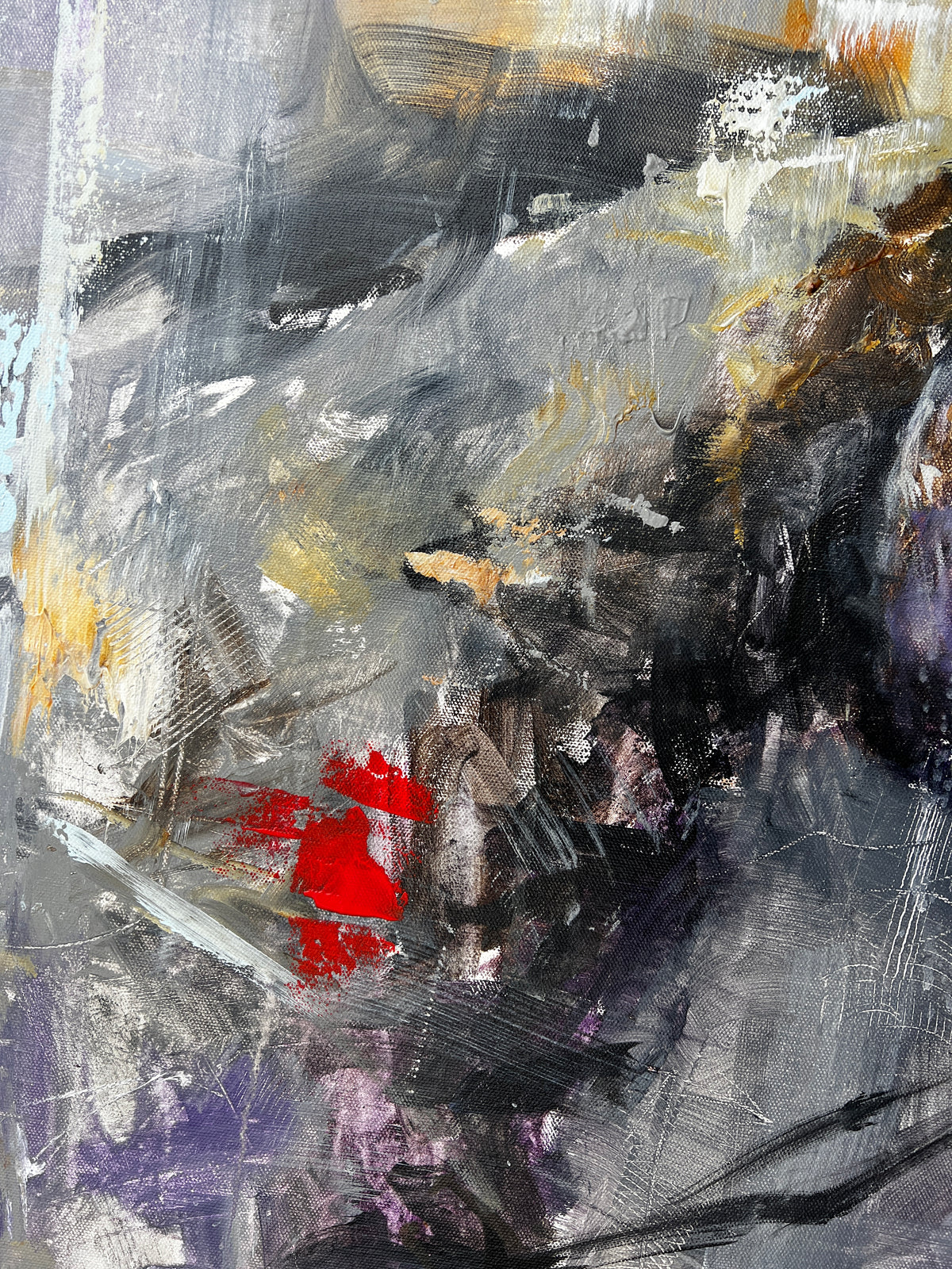 horse detail on canvas