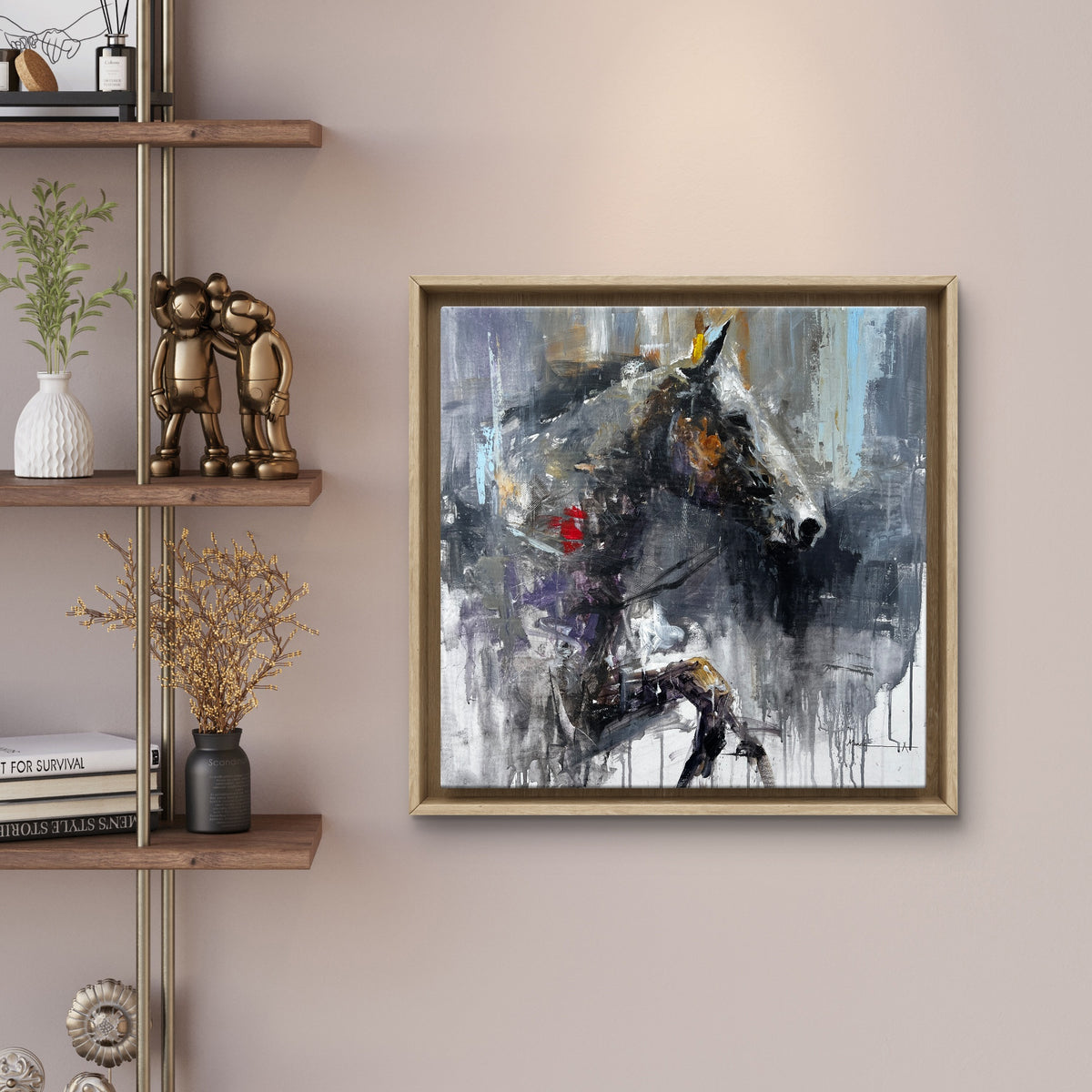 horse on a wall art 