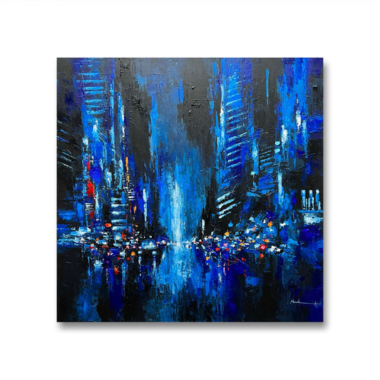 "Layers of Beautiful Time" Urban Cityscape Painting