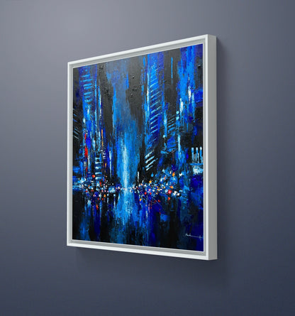 "Layers of Beautiful Time" - Urban Cityscape Painting