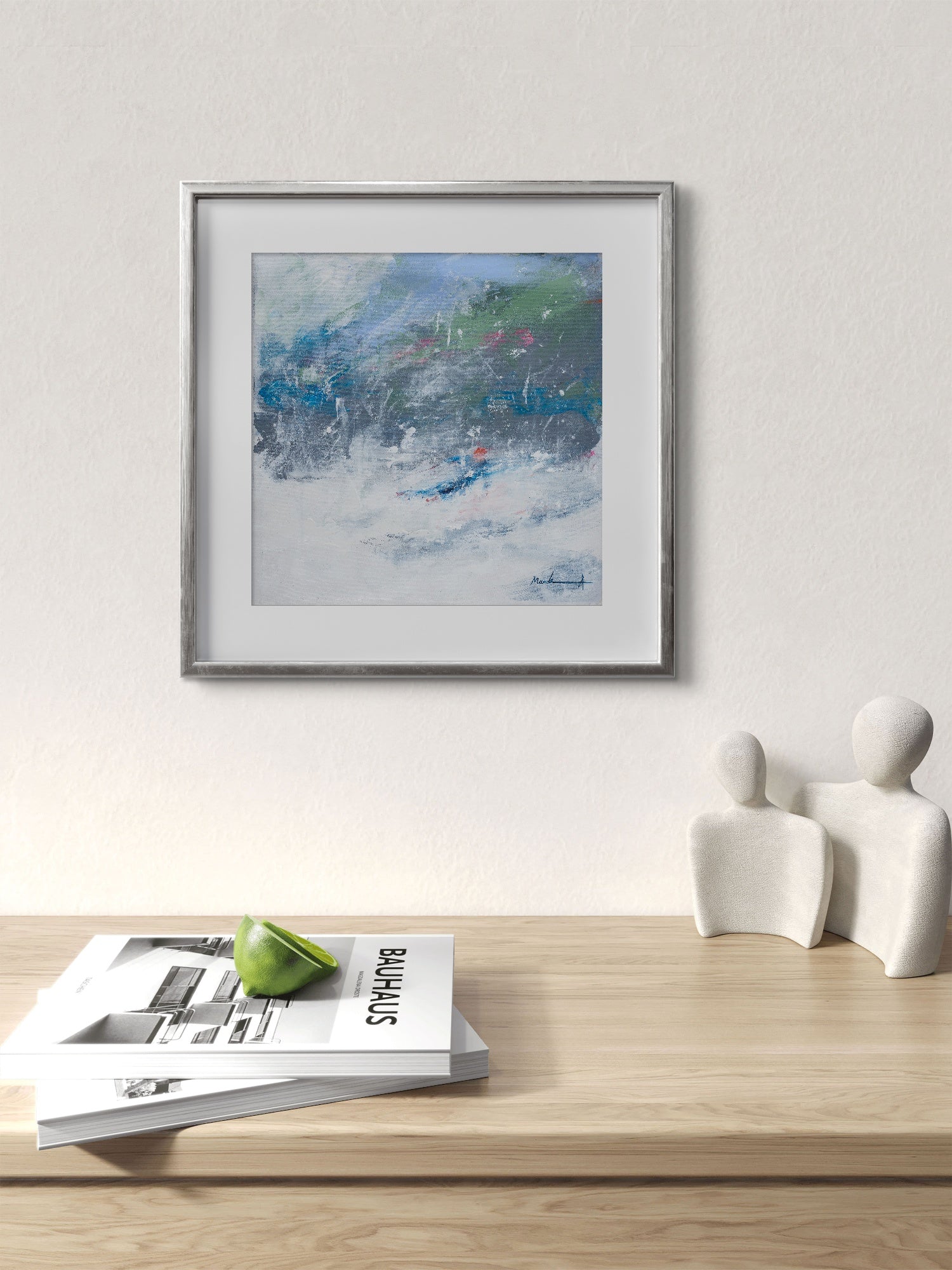 skier original painting