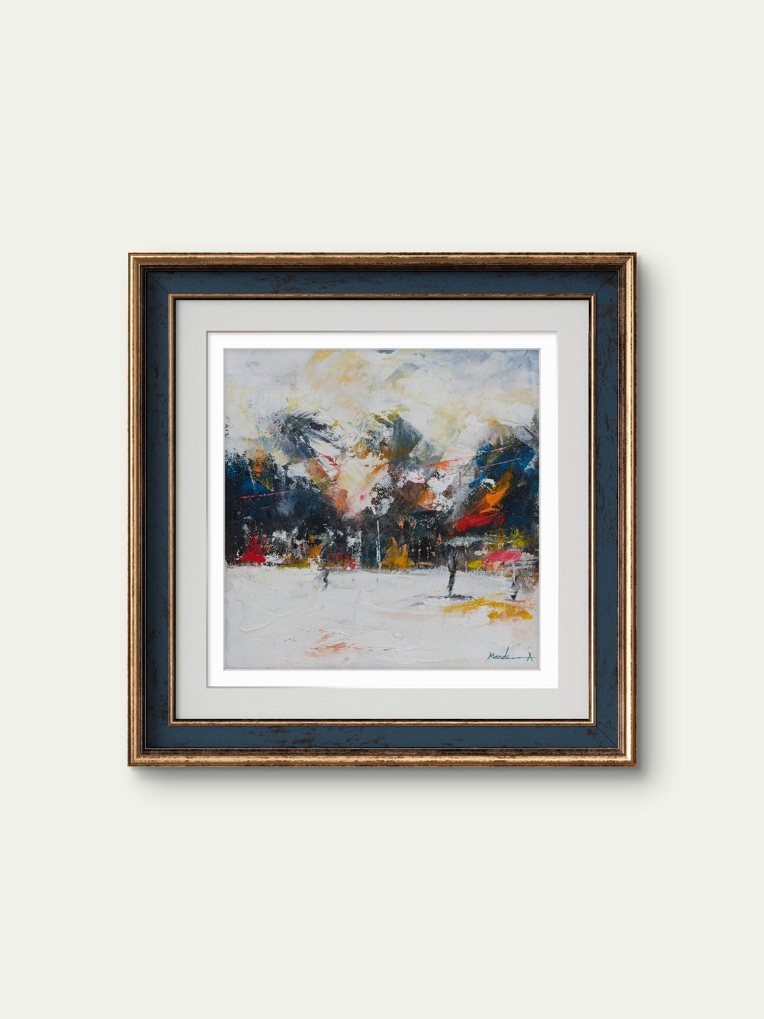 whispers in snow original mountain painting