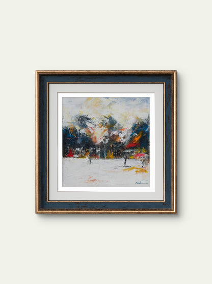 whispers in snow original mountain painting