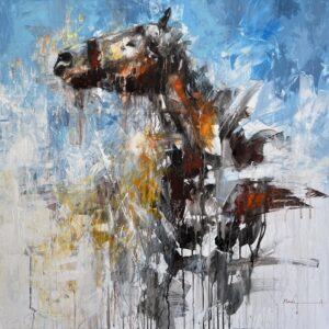 original horse painting by mandea art- abstract painting