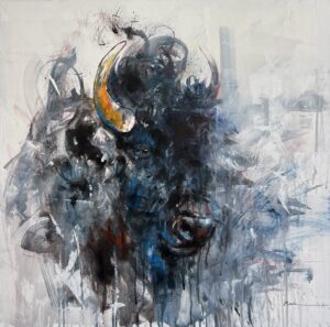 bull-abstract-painting-by-mandea-art