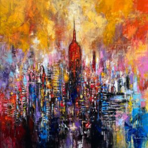 original New York painting by mandea art for sale